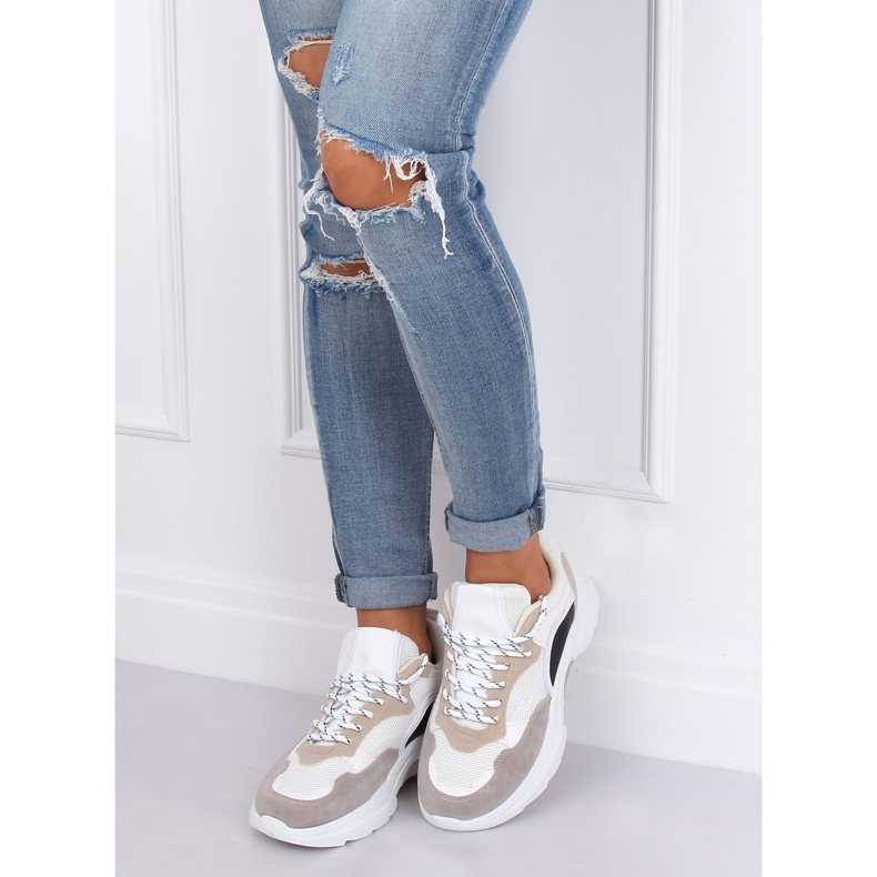 Calçados esportivos femininos JD02P Branco Bege preto roxo rosa 1