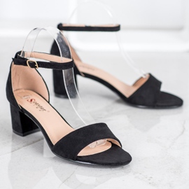 Seastar Sandálias de salto alto confortáveis preto 1