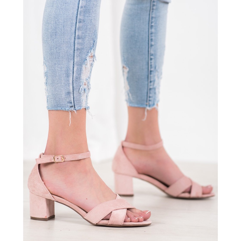 Seastar Sandálias de camurça elegantes rosa 2