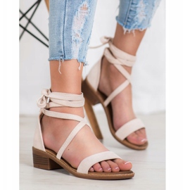 Sandálias amarradas castanho 1