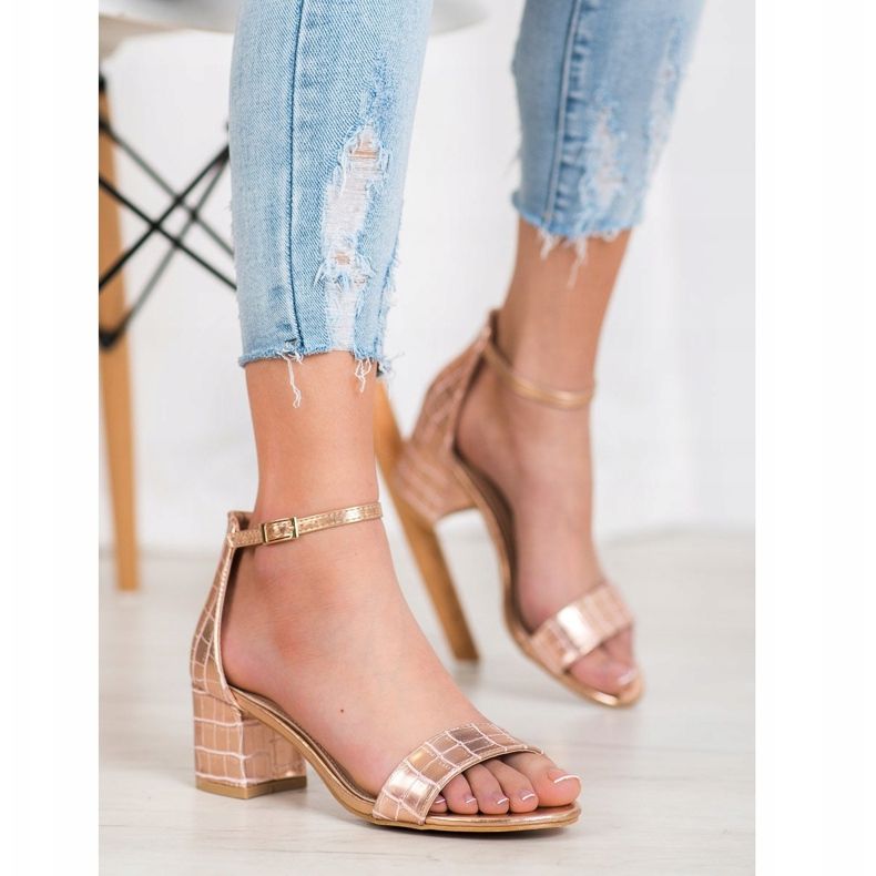 Seastar Sandálias Com Couro Ecológico rosa 2