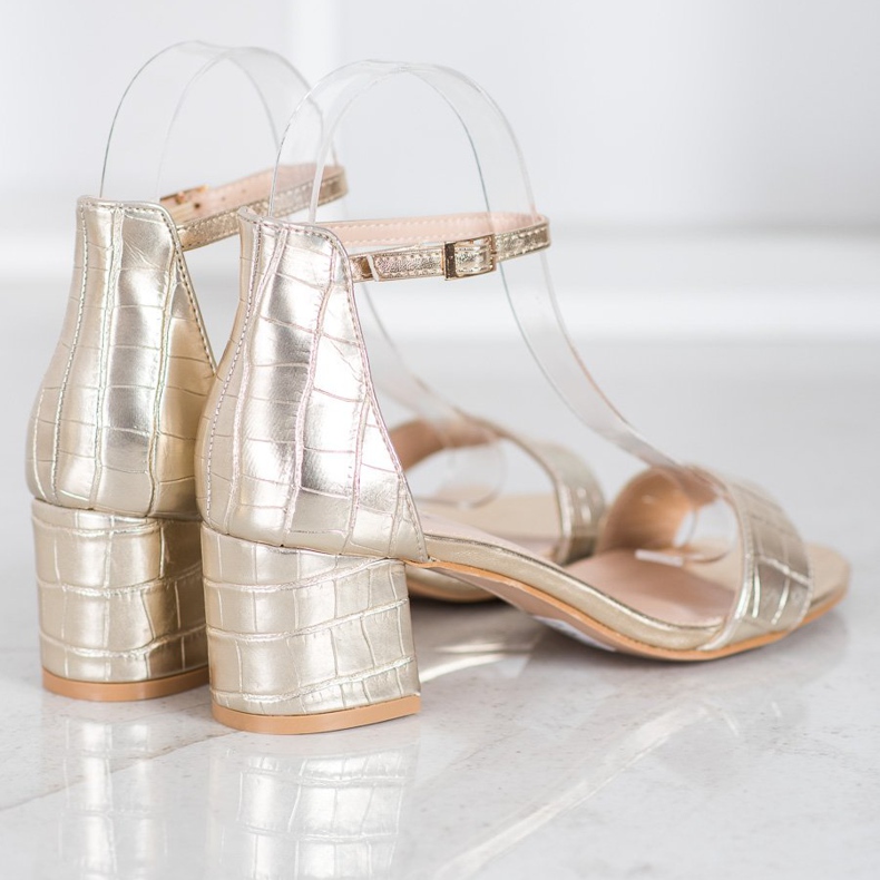 Seastar Sandálias Com Couro Ecológico dourado 2