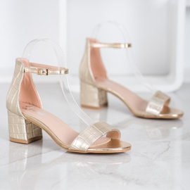 Seastar Sandálias Com Couro Ecológico dourado 1