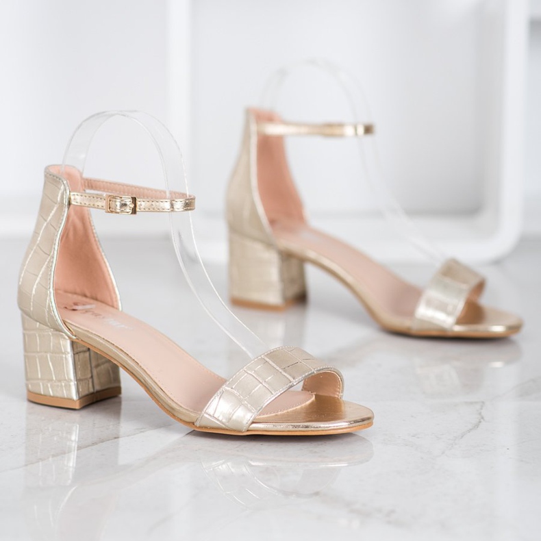 Seastar Sandálias Com Couro Ecológico dourado 1