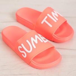 SHELOVET Chinelos de borracha rosa 2