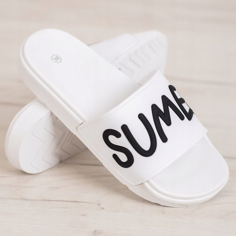 SHELOVET Chinelos de borracha branco 1