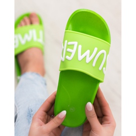 SHELOVET Chinelos de borracha verde 1