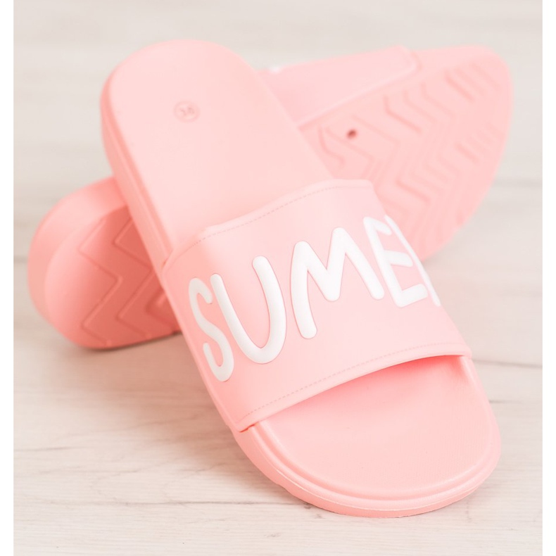 SHELOVET Chinelos de borracha rosa 1