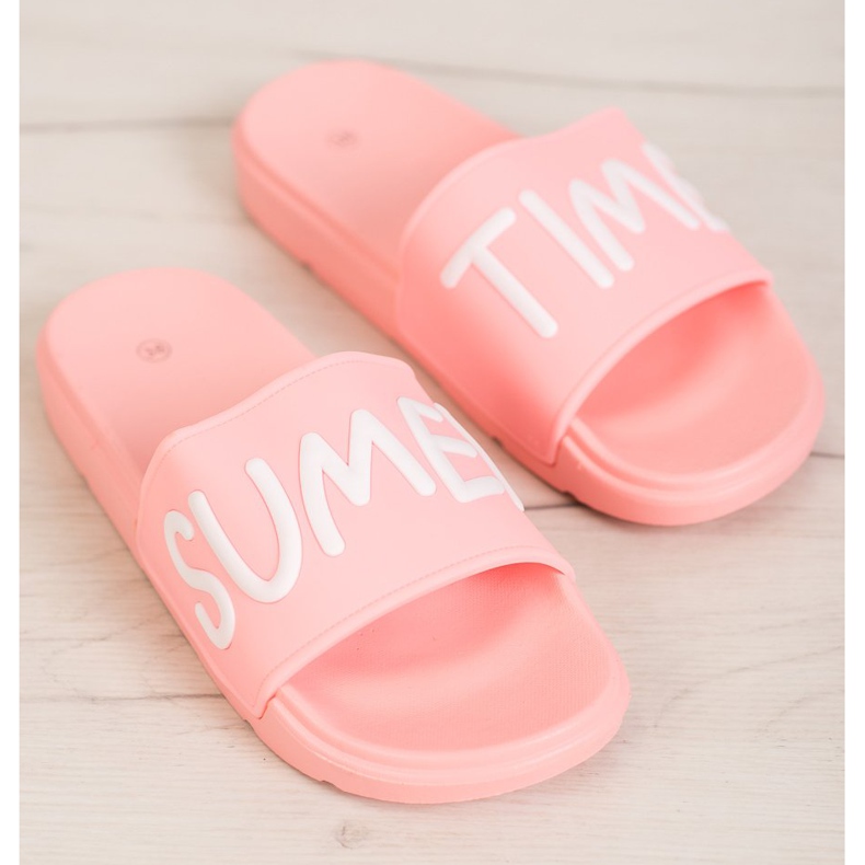 SHELOVET Chinelos de borracha rosa 2