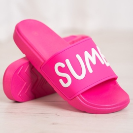 SHELOVET Chinelos de borracha rosa 1