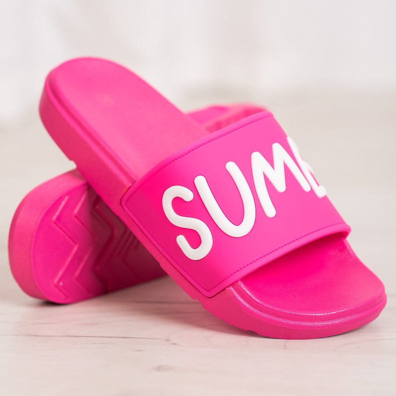 SHELOVET Chinelos de borracha rosa 1