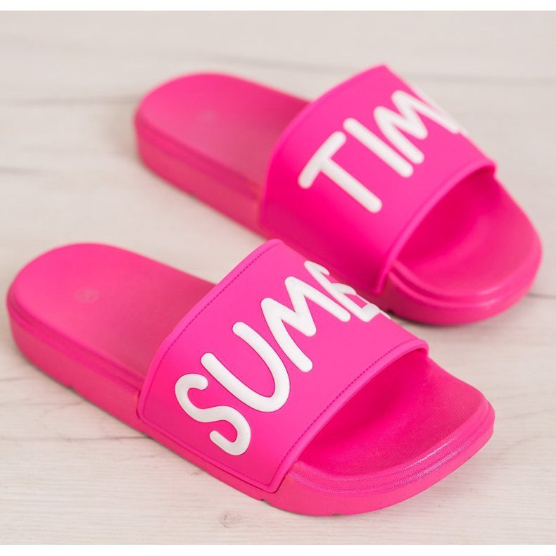 SHELOVET Chinelos de borracha rosa 2