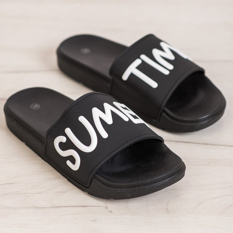 SHELOVET Chinelos de borracha preto 2