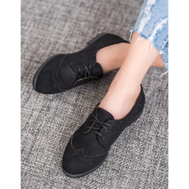 SHELOVET Sapatos clássicos de camurça preto 1