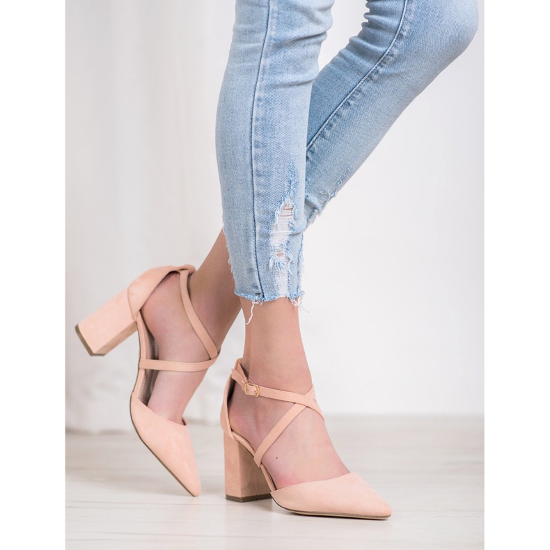 Diamantique Bombas em um pilar multicolorido rosa 1