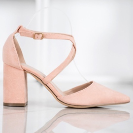 Diamantique Bombas em um pilar multicolorido rosa 2