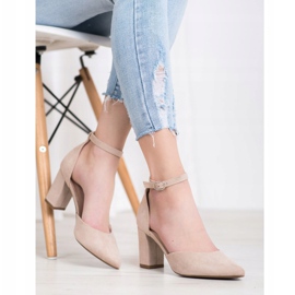 W. Potocki Bombas de camurça no Spitz bege 2 W. Potocki Bombas de camurça no Spitz bege 2