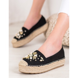 Seastar Alpercatas com ornamentos preto 2