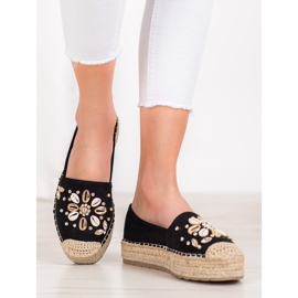 Seastar Alpercatas com ornamentos preto 1