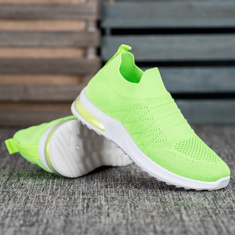 Diamantique Sapatos verdes deslizantes 1