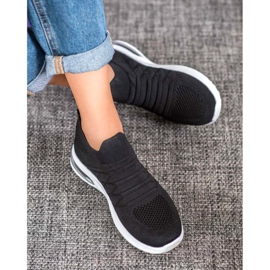 Diamantique Sapatos Pretos Deslizantes 1