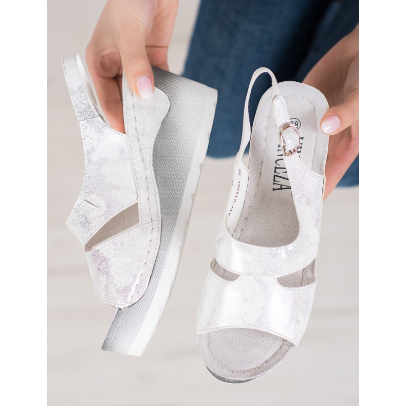 Sandálias de cunha VINCEZA cinza 1