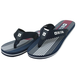 Chinelos masculinos Big Star 174463 azul marinho branco vermelho azul-marinho 2