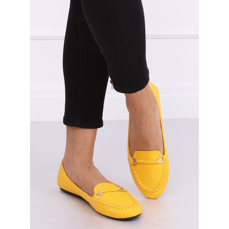 Mocassins de mel feminino A8636 Amarelo 2