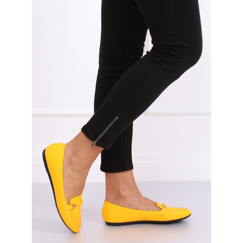 Mocassins de mel feminino A8636 Amarelo 1