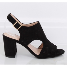 Sandálias pretas de salto alto 99-33A pretas preto 1