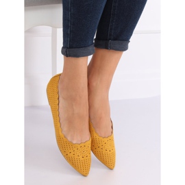 Honey openwork ballerinas NK18P Yellow amarelo 1 Honey openwork ballerinas NK18P Yellow amarelo 1