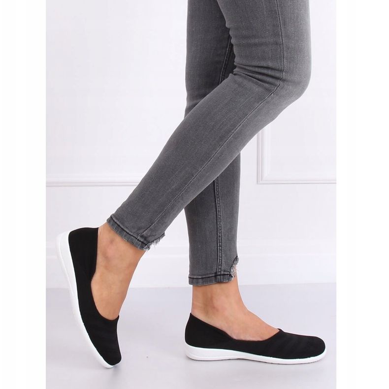 IC03 Black mesh ballerinas preto 2