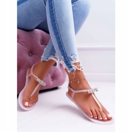 LU BOO Sandálias femininas chinelos Meliski com lantejoulas Lomba rosa 2