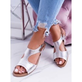 Sandálias de prata kongito leves cinza 1