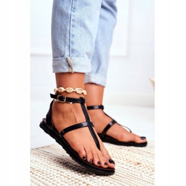 Lu Boo Sandals Romans, Japanese Lento Black preto 1