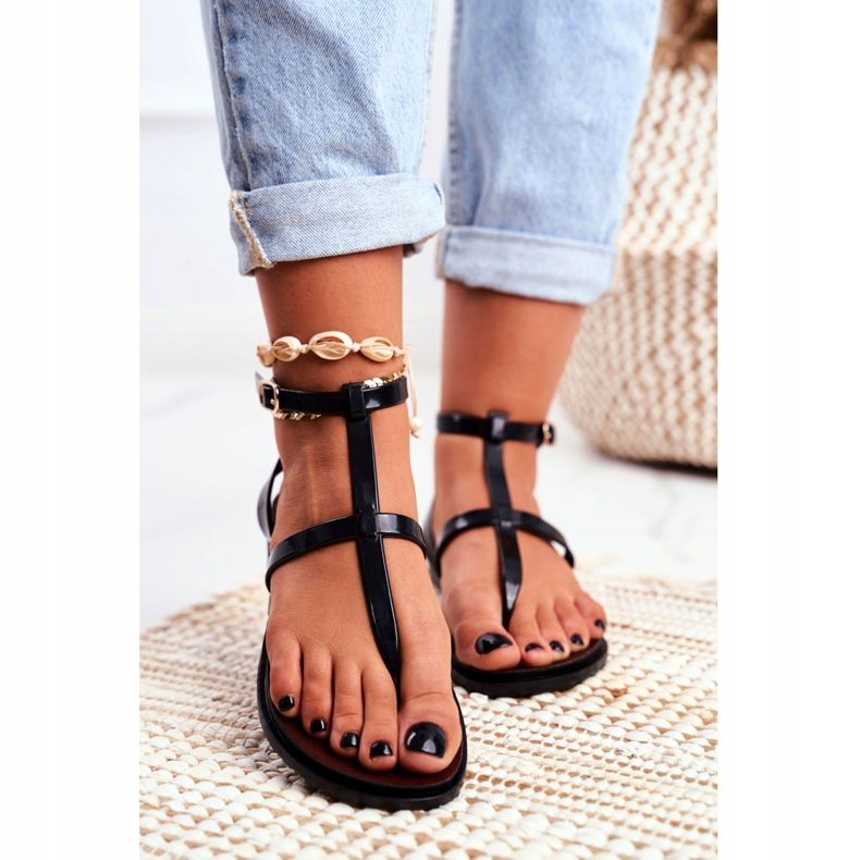 Lu Boo Sandals Romans, Japanese Lento Black preto 2