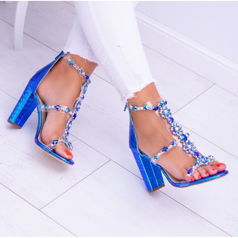 Lu Boo Cubic Zirconia Gasoline Sandals Taylor multicolorido 1