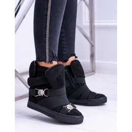 Tênis feminino Lu Boo com elásticos Black Pumpes preto 1
