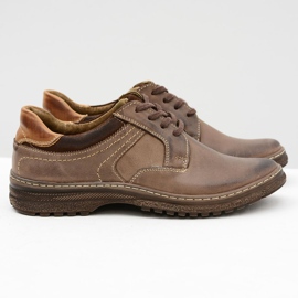KOMODO Sapatos masculinos marrons Ernesto de couro natural marrom 1