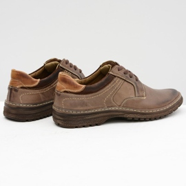 KOMODO Sapatos masculinos marrons Ernesto de couro natural castanho 2