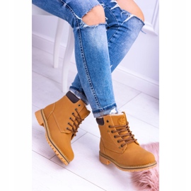 Botas femininas de madeira com pele da Smith's Polari marrom 2