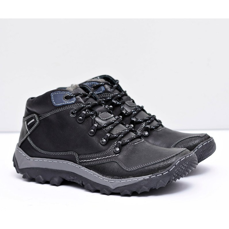 Mateos Trekking masculino preto aquecido sapatos Etemor 1