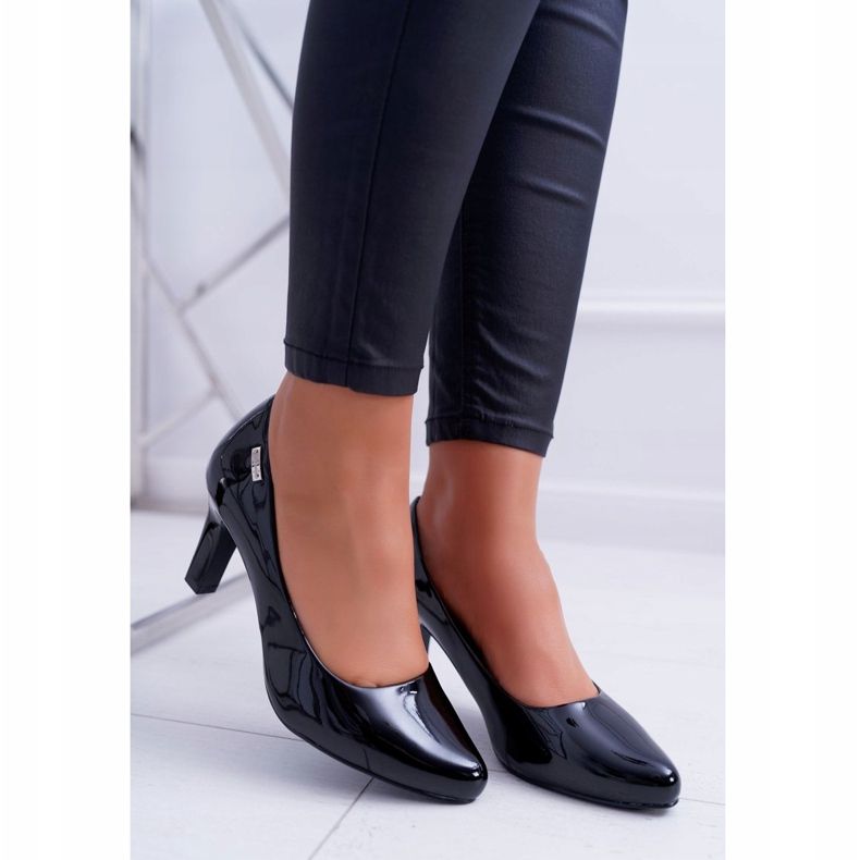 Sapatilhas femininas Sergio Leone Black Lacquered Orsola preto 2