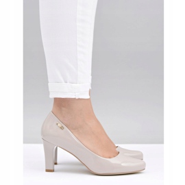 Sapatilhas femininas Sergio Leone Orsola lacada cinza claro 2