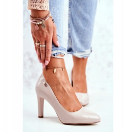 Sapatos femininos Sergio Leone Cinza claro em uma barra de verniz Campbell 1