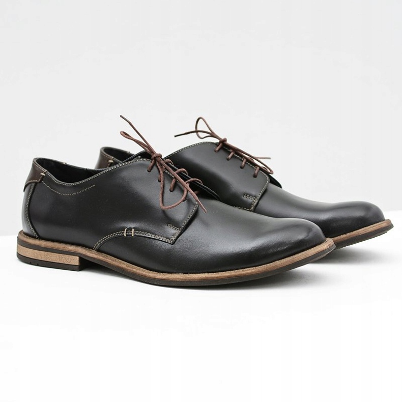 Bednarek Polish Shoes Sapatos elegantes masculinos pretos Feliciano 1