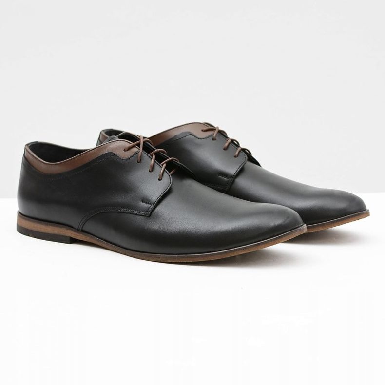 Gejms Sapatos Gianni de couro preto masculino 1