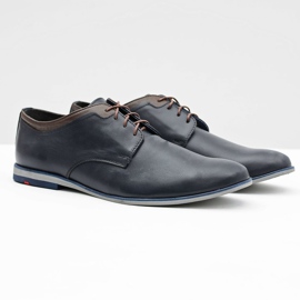 Gejms Sapatos Gianni de couro azul marinho masculino azul-marinho 1