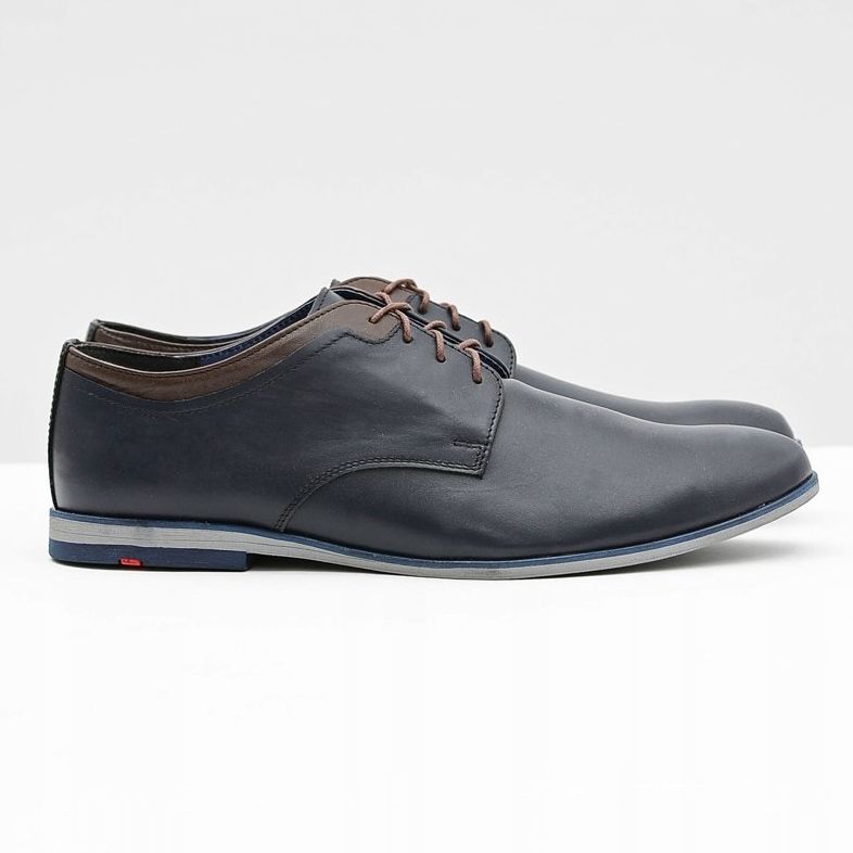 Gejms Sapatos Gianni de couro azul marinho masculino azul-marinho 2