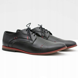 Gejms Sapatos elegantes masculinos de couro preto Isacco 1